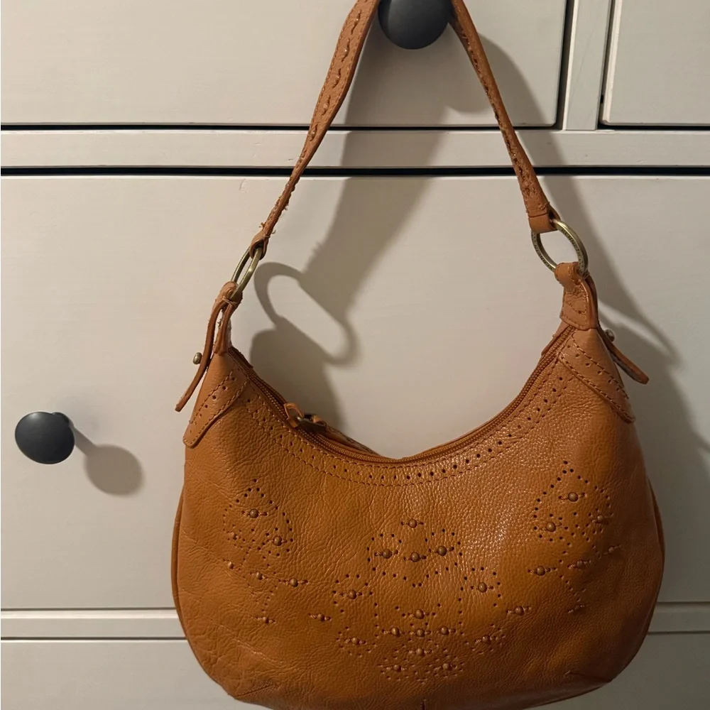 Kenneth‎ Cole Vintage Brown Leather Hobo Bag